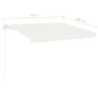 Cremefarbene einziehbare manuelle Fußmarkise 350 x 250 cm von vidaXL, Markisen - Ref: Foro24-3069517, Preis: 490,87 €, Rabatt: %