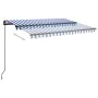 Automatic awning with wind sensor LED blue and white 3x2.5 m by vidaXL, Awnings - Ref: Foro24-3070111, Price: 572,62 €, Disco...