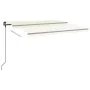 Automatic retractable awning with cream poles 5x3.5 m by vidaXL, Awnings - Ref: Foro24-3070267, Price: 744,89 €, Discount: %