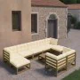 Garden furniture set 10 pieces honey brown pine wood cushions by vidaXL, Garden sets - Ref: Foro24-3077162, Price: 910,20 €, ...