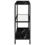 Transparent and black marble tempered glass shelf 100x36x90cm by vidaXL, Bookcases and shelves - Ref: Foro24-331631, Price: 7...