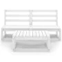 3-piece garden lounge set white solid pine wood by vidaXL, Garden sets - Ref: Foro24-3075235, Price: 137,24 €, Discount: %