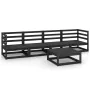 Garden furniture set 5 pieces black solid pine wood by vidaXL, Garden sets - Ref: Foro24-3075368, Price: 286,39 €, Discount: %