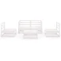 5-piece garden lounge set white solid pine wood by vidaXL, Garden sets - Ref: Foro24-3075385, Price: 230,37 €, Discount: %