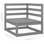 Gartenmöbel 7-teilig, graues massives Kiefernholz von vidaXL, Gartensets - Ref: Foro24-3075696, Preis: 328,59 €, Rabatt: %