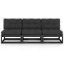 3-Sitzer-Gartensofa mit Kissen aus massivem Kiefernholz von vidaXL, Outdoor-Sofas - Ref: Foro24-3076353, Preis: 306,78 €, Rab...