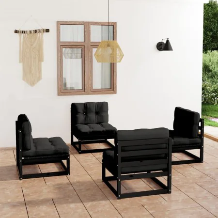 4-piece garden furniture set with solid pine wood cushions by vidaXL, Garden sets - Ref: Foro24-3076313, Price: 393,48 €, Dis...