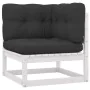 3-seater garden sofa with solid pine wood cushions by vidaXL, Outdoor sofas - Ref: Foro24-3076370, Price: 248,97 €, Discount: %