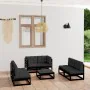 7-piece garden furniture set with solid pine wood cushions by vidaXL, Garden sets - Ref: Foro24-3076468, Price: 703,77 €, Dis...