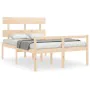 Bed for seniors with solid wood headboard 140x200cm by vidaXL, Beds and slatted bases - Ref: Foro24-3195351, Price: 140,97 €,...