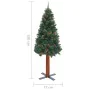 Narrow artificial Christmas tree LED and green PVC balls 180 cm by vidaXL, Christmas trees - Ref: Foro24-3077861, Price: 114,...