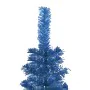 Slim Christmas tree with LEDs and blue balls 150 cm by vidaXL, Christmas trees - Ref: Foro24-3078076, Price: 63,80 €, Discoun...