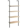 Inclined shelf with 4 light brown and black shelves 64x35x152.5 cm by vidaXL, Bookcases and shelves - Ref: Foro24-336382, Pri...