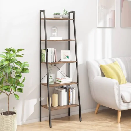 Free-standing shelf with 5 dark brown and black shelves 56x35x174 cm by vidaXL, Bookcases and shelves - Ref: Foro24-336368, P...