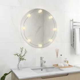 Round glass wall mirror with LED lights by vidaXL, Mirrors - Ref: Foro24-3078642, Price: 62,22 €, Discount: %