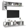 Set de muebles de salón 5 pzas madera ingeniería gris hormigón de vidaXL, Muebles TV - Ref: Foro24-3079113, Precio: 183,97 €,...