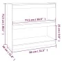 Gray pine wood shelf/space divider 80x30x71.5 cm by vidaXL, Bookcases and shelves - Ref: Foro24-808185, Price: 43,63 €, Disco...