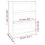 Black pine wood shelving/space divider 80x30x103.5 cm by vidaXL, Bookcases and shelves - Ref: Foro24-808192, Price: 71,04 €, ...