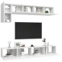 TV-Lounge-Möbel-Set 5 Stück weißes Holzwerkstoff von vidaXL, TV-Möbel - Ref: Foro24-3078694, Preis: 234,82 €, Rabatt: %