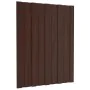 Galvanized steel roof panel, brown, 12 units, 60x45 cm. by vidaXL, Ceiling - Ref: Foro24-317193, Price: 43,69 €, Discount: %