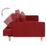 2-Sitzer-Schlafsofa mit zwei Kissen aus weinrotem Stoff von vidaXL, Sofas - Ref: Foro24-337613, Preis: 217,56 €, Rabatt: %