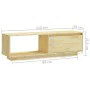 Solid pine wood TV cabinet 110x30x33.5 cm by vidaXL, TV Furniture - Ref: Foro24-809888, Price: 54,01 €, Discount: %