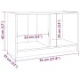 Massiver TV-Schrank aus schwarzem Kiefernholz, 70 x 33 x 42 cm von vidaXL, TV-Möbel - Ref: Foro24-809946, Preis: 33,52 €, Rab...