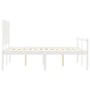 Elderly bed solid wood headboard white 140x200 cm by vidaXL, Beds and slatted bases - Ref: Foro24-3195417, Price: 165,19 €, D...