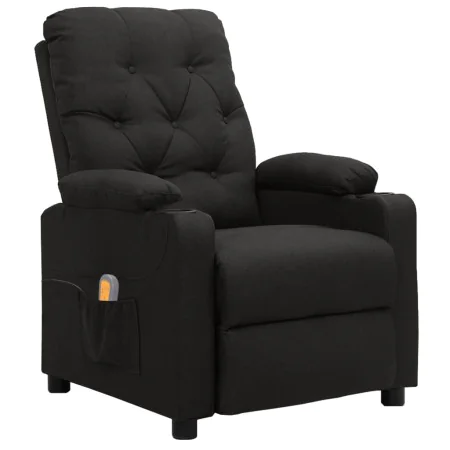 Black fabric massage chair by vidaXL, Electric massage chairs - Ref: Foro24-339114, Price: 220,95 €, Discount: %