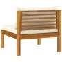 Garden furniture 6 pcs cream cushions solid acacia wood by vidaXL, Garden sets - Ref: Foro24-3086937, Price: 880,92 €, Discou...