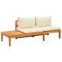 Set muebles de jardín 4 pzas cojines crema madera de acacia de vidaXL, Conjuntos de jardín - Ref: Foro24-3087266, Precio: 700...