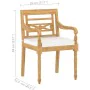 Garden dining set 5 pieces solid teak and cushions by vidaXL, Garden sets - Ref: Foro24-3087041, Price: 680,96 €, Discount: %