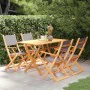 Garden dining set 5 pieces solid wood eucalyptus gray by vidaXL, Garden sets - Ref: Foro24-3086956, Price: 273,67 €, Discount: %