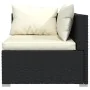 2-seater sofa with black synthetic rattan cushions by vidaXL, Garden sets - Ref: Foro24-317487, Price: 181,12 €, Discount: %