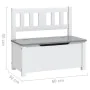 Kinder-Aufbewahrungsbank MDF weiß und grau 60x30x55 cm von vidaXL, Möbelsets für Babys und Kleinkinder - Ref: Foro24-10407, P...