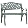 Green cast aluminum garden bench 102 cm by vidaXL, garden benches - Ref: Foro24-317745, Price: 248,56 €, Discount: %