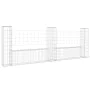 U-shaped gabion basket 3 iron posts 260x20x100 cm by vidaXL, fence panels - Ref: Foro24-151276, Price: 83,78 €, Discount: %