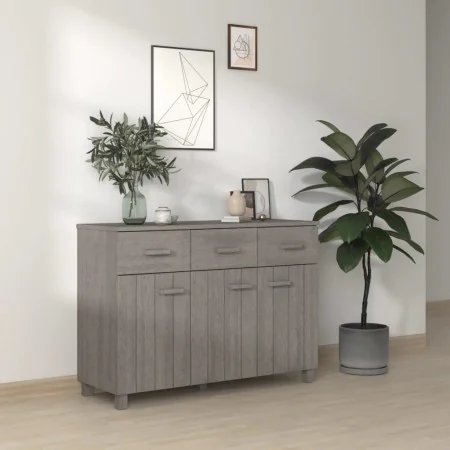 HAMAR sideboard solid light gray pine wood 113x40x80 cm by vidaXL, Sideboards - Ref: Foro24-340443, Price: 151,73 €, Discount: %