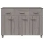 HAMAR sideboard solid light gray pine wood 113x40x80 cm by vidaXL, Sideboards - Ref: Foro24-340443, Price: 151,73 €, Discount: %