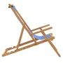 Klappbarer Strandkorb aus massivem Teakholz blau von vidaXL, Gartenstühle - Ref: Foro24-317697, Preis: 67,24 €, Rabatt: %