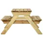 Picknicktisch mit Bänken 110x123x73 cm imprägniertes Kiefernholz von vidaXL, Gartentische - Ref: Foro24-318398, Preis: 188,18...