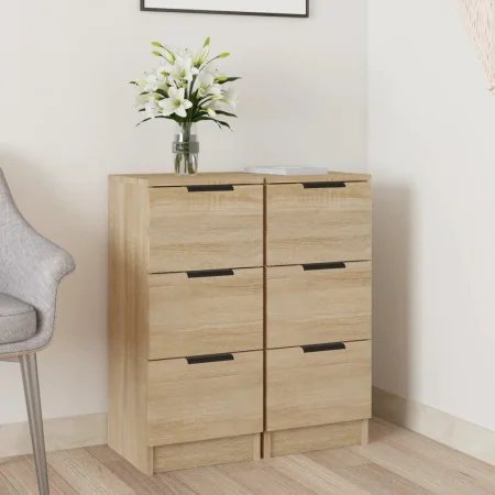 Sideboards 2 pcs Sonoma oak plywood 30x30x70 cm by vidaXL, Sideboards - Ref: Foro24-811158, Price: 95,81 €, Discount: %