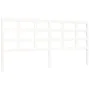 White solid wood bed frame with headboard 200x200 cm by vidaXL, Beds and slatted bases - Ref: Foro24-3194007, Price: 150,80 €...