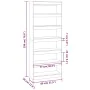 Regal/Trennwand aus Sonoma-Eichenholzwerkstoff, 80 x 30 x 198 cm von vidaXL, Bücherregale und Regale - Ref: Foro24-811730, Pr...