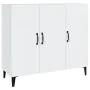 Glossy white engineered wood sideboard 90x34x80 cm by vidaXL, Sideboards - Ref: Foro24-812507, Price: 108,78 €, Discount: %