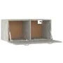 Concrete gray plywood wall cabinet 80x35x36.5 cm by vidaXL, Shelves and shelves - Ref: Foro24-812937, Price: 51,73 €, Discoun...