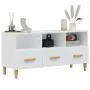 Hochglanzweißer TV-Schrank aus Sperrholz, 102 x 36 x 50 cm von vidaXL, TV-Möbel - Ref: Foro24-812606, Preis: 90,39 €, Rabatt: %