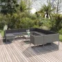 13-teiliges Gartenmöbel-Set und graue synthetische Rattankissen von vidaXL, Gartensets - Ref: Foro24-3094530, Preis: 984,12 €...