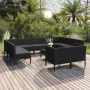 Gartenmöbel-Set, 12-teilig, schwarze Kissen aus synthetischem Rattan von vidaXL, Gartensets - Ref: Foro24-3094621, Preis: 852...