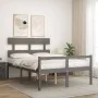 Elderly bed with gray solid wood headboard 120x200 cm by vidaXL, Beds and slatted bases - Ref: Foro24-3195348, Price: 153,74 ...